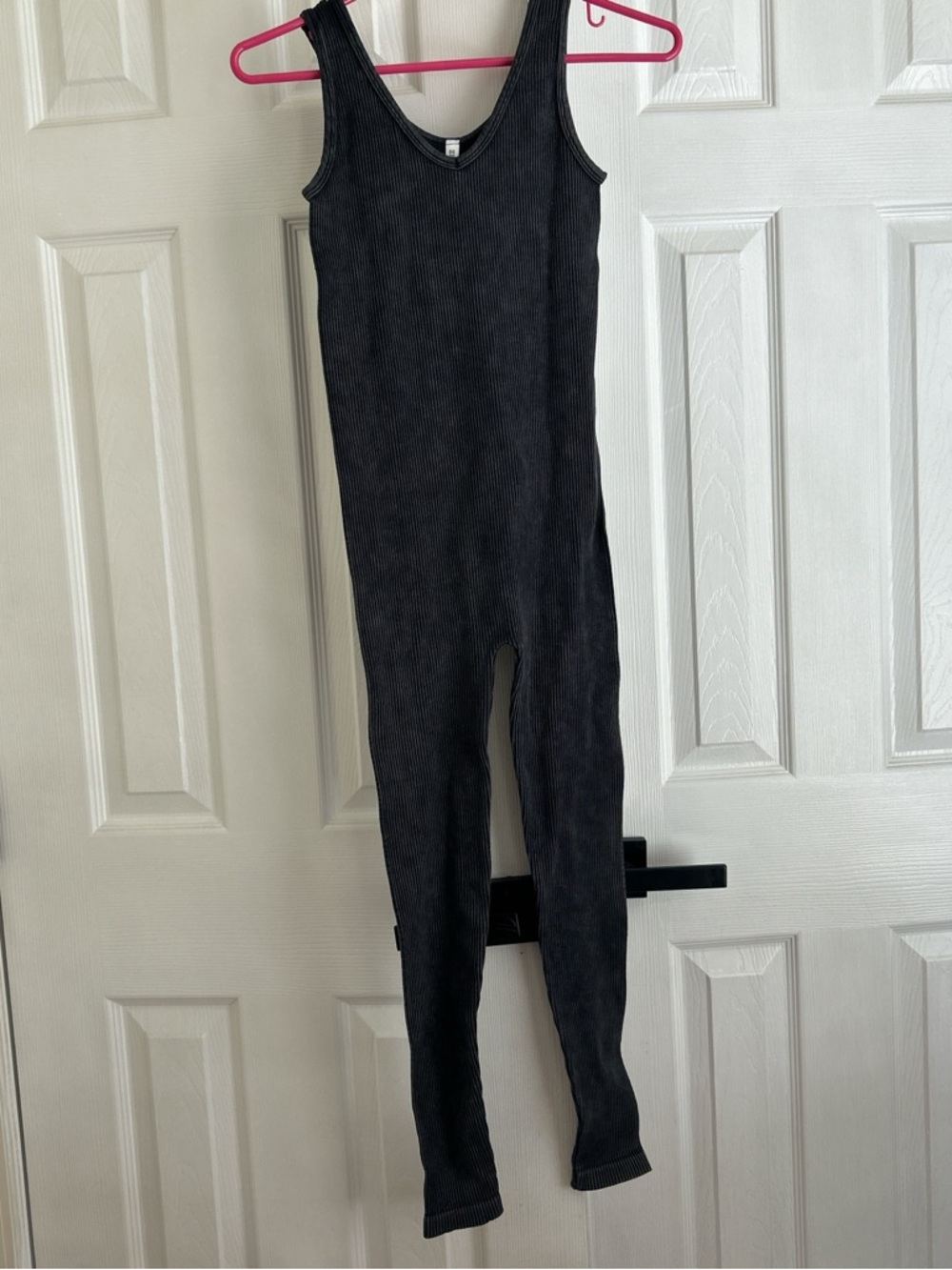 Zenana Outfitters Black Ribbed Tank Jumpsuit